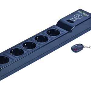 Listwa przeciwprzepięciowa EnerGenie EG-SP5-U6B-RM z pilotem (1,8 m)