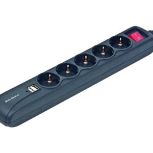 Listwa przeciwprzepięciowa EnerGenie SPG5-U2-5 z ładowarką 2xUSB/2A (1,5 m)