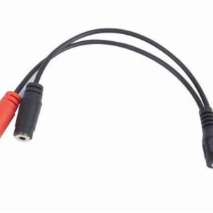 Adapter stereo mini Jack (M) 4-pin-2x mini Jack (F) Gembird CCA-417 (0,2 m)