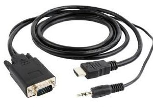 Adapter HDMI do VGA na kablu 3m z wtykiem mini Jack Gembird