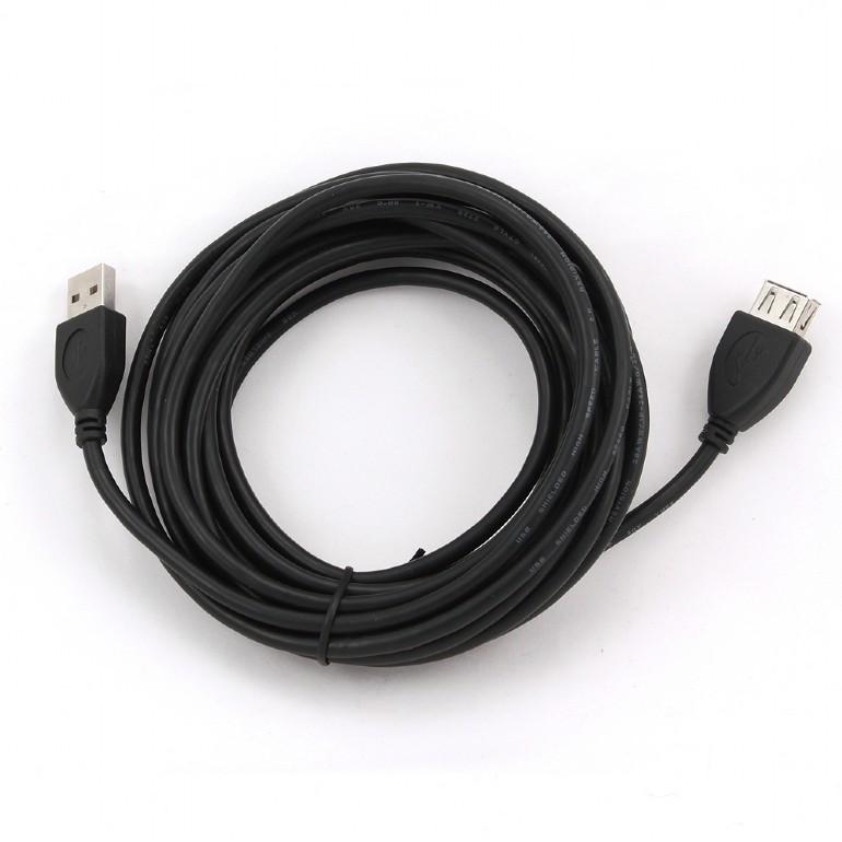 Kabel USB 2.0 wtyk A, gniazdo A z rdzeniem ferrytowym 4.5m Gembird - obrazek 3