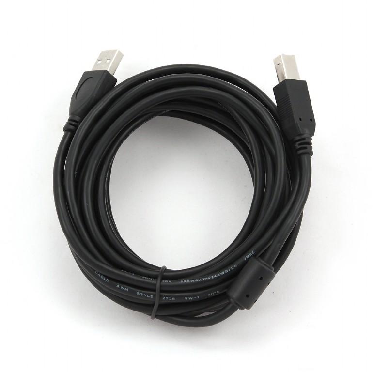 Kabel USB 2.0 AM/BM 4.5m czarny Gembird - obrazek 3