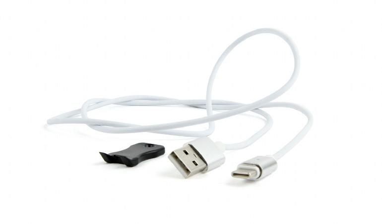 Kabel USB 2.0 magnetyczny USB C 1.0m srebrny Gembird - obrazek 4