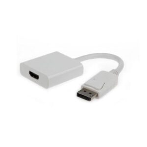 Adapter DisplayPort męski do HDMI żeński biały Gembird