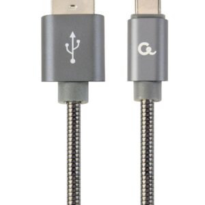 Kabel USB 2.0 (AM/8-pin lightning M) oplot metalizowany 2m szary Gembird