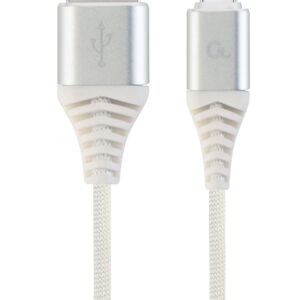 Kabel USB 2.0 - typ C (AM/CM) oplot tekstylny 2m biały Gembird