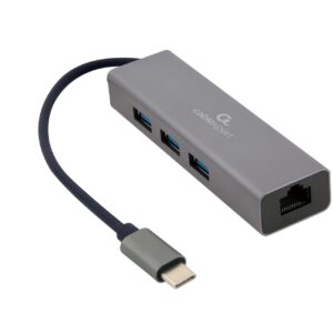 Adapter USB-C/RJ45 + Hub USB 3.0 Gembird