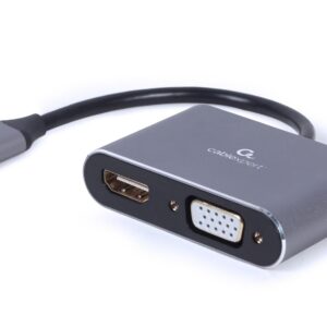 Adapter USB-C 3.0 męski do HDMI lub VGA żeński Gembird