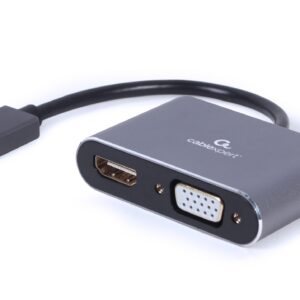 Adapter USB 3.0 męski do HDMI i VGA żeńskie Gembird