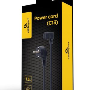 Kabel zasilający komputerowy, kątowy z certyfikatem VDE Gembird (1,5 m)