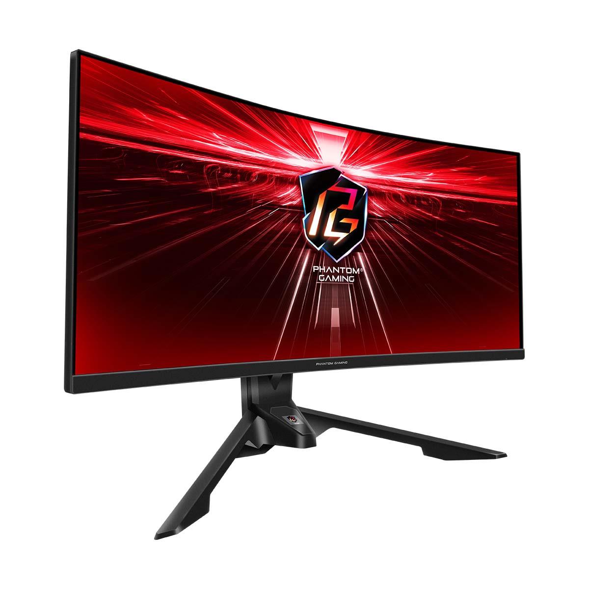 Monitor ASRock 34" Curved Phantom Gaming Monitor PG34WQ15R3A 2xHDMI DP USB-C WiFi głośniki 2x2W