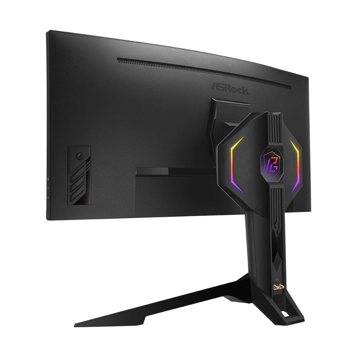 Monitor ASRock 34" Curved Phantom Gaming Monitor PG34WQ15R3A 2xHDMI DP USB-C WiFi głośniki 2x2W - obrazek 2
