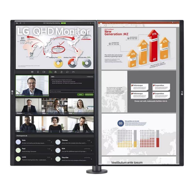 Monitor LG 27" 27QP88DP-BS QHD Ergo Dual HDMI 2xDP VGA DVI-D USB-C - obrazek 3