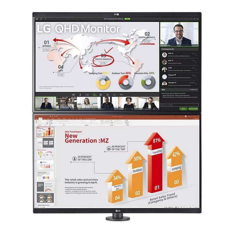 Monitor LG 27" 27QP88DP-BS QHD Ergo Dual HDMI 2xDP VGA DVI-D USB-C - obrazek 4