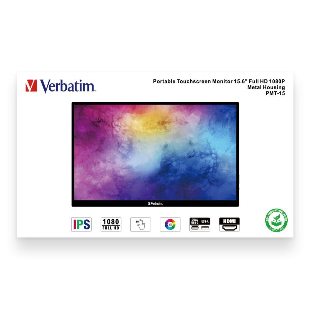 Monitor przenośny Verbatim 15,6" PMT-15 Portable Touch HDMI USB 2.0 2xUSB-C - obrazek 4
