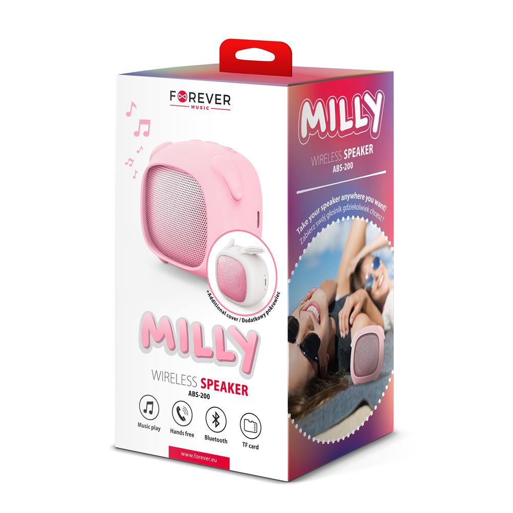 Forever głośnik Bluetooth Milly różowo- biały ABS-200 - obrazek 14