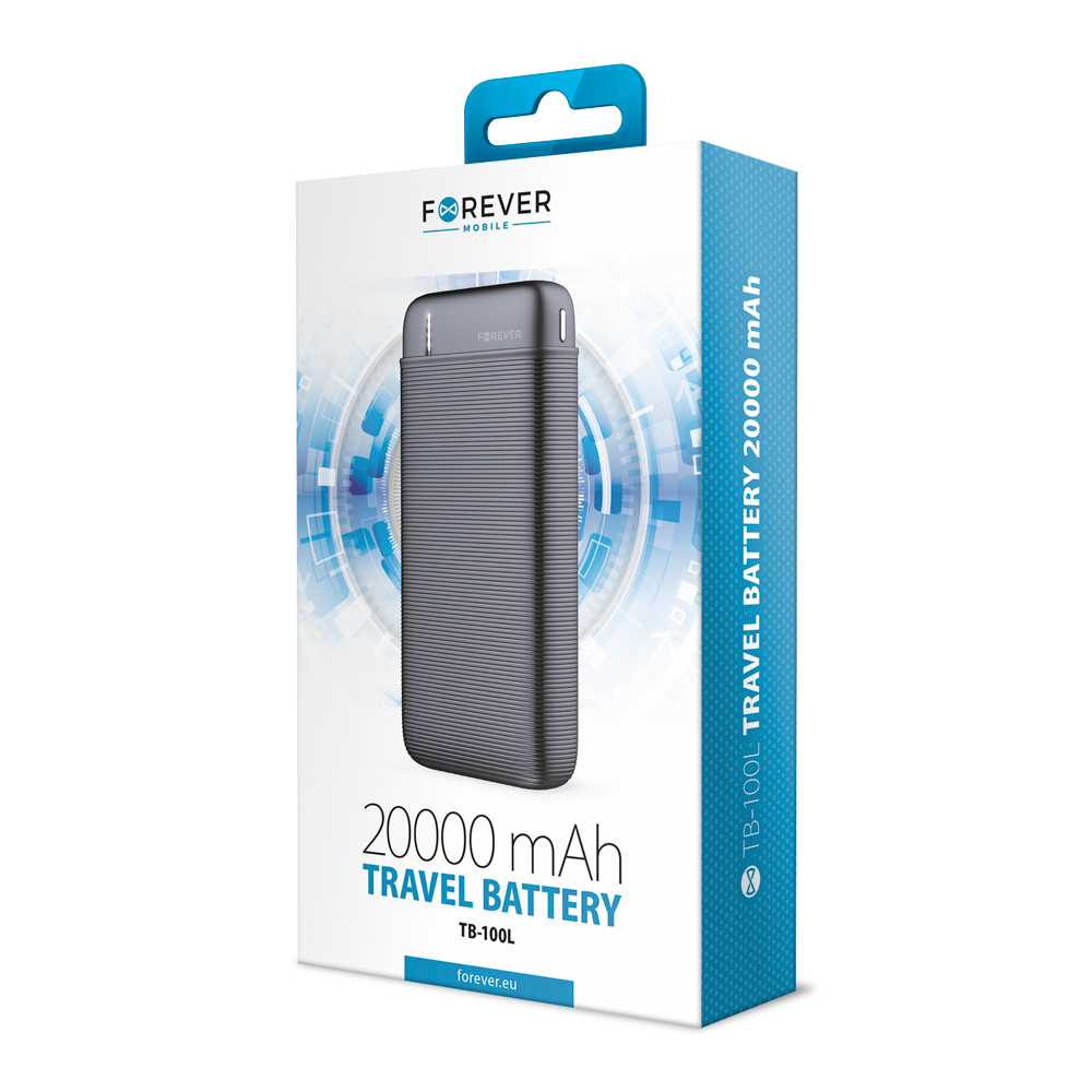 Forever power bank TB-100L 20000 mAh czarny - obrazek 9