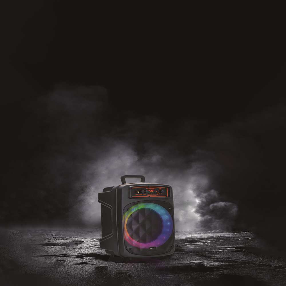 HAVIT głośnik Bluetooth SF124 LED karaoke czarny - obrazek 3