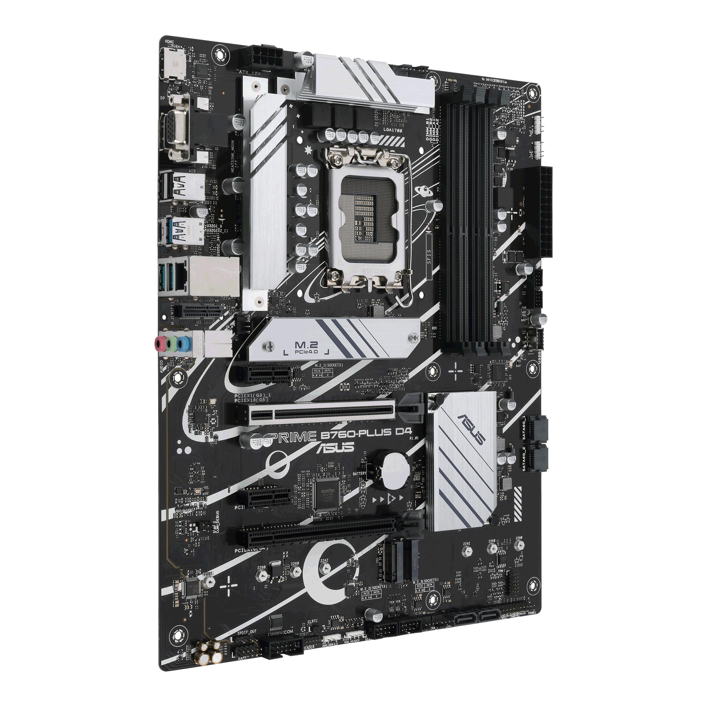 Płyta Asus PRIME B760-PLUS D4 /B760/DDR4/SATA3/M.2/USB3.2/s.1700/ATX - obrazek 2