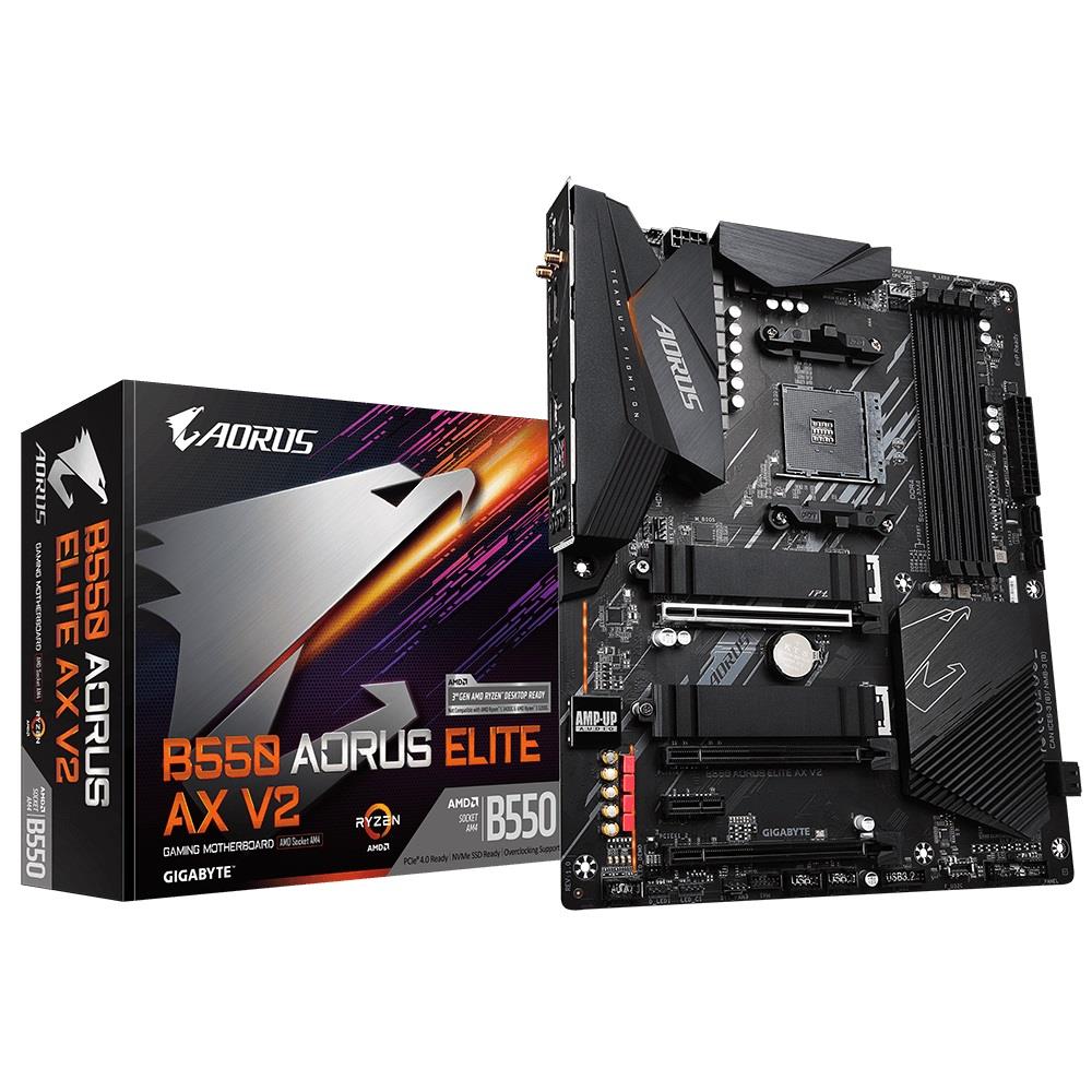 Płyta Gigabyte B550 AORUS Elite AX V2 rev.1.0 /AMD B550/DDR4/SATA3/M.2/USB3.1/PCIe4.0/AM4/ATX - obrazek 3