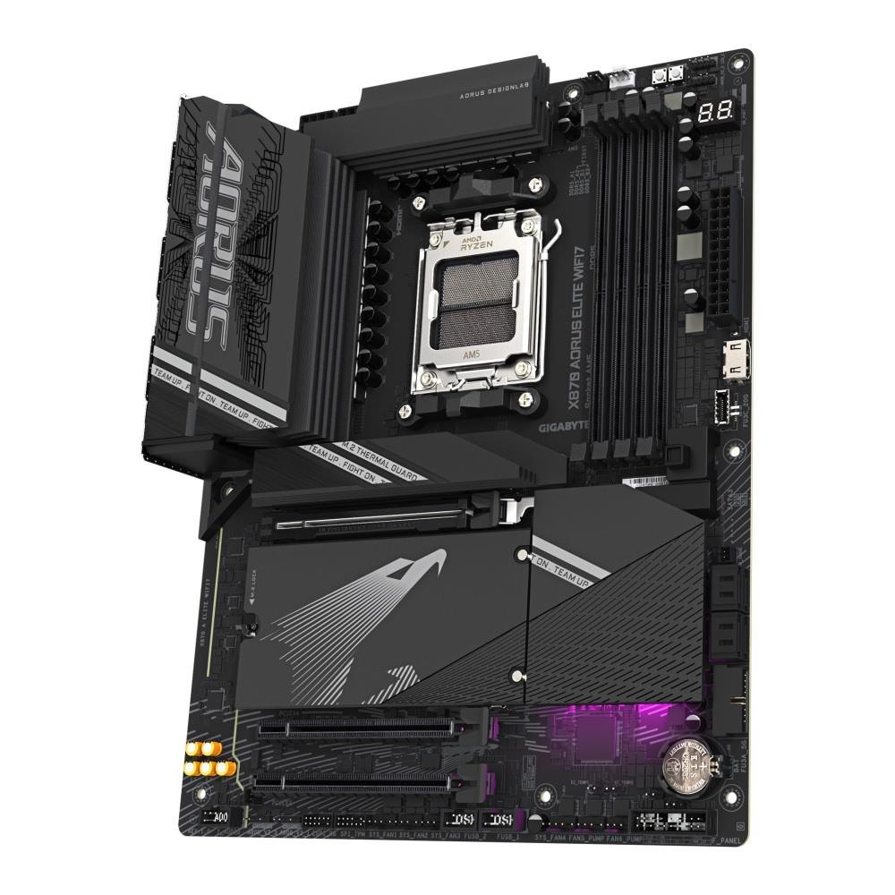Płyta Gigabyte X870 AORUS ELITE WIFI7 /AMD X870/DDR5/SATA3/M.2/USB4/PCIe5.0/WiFi/BT/AM5/ATX - obrazek 3