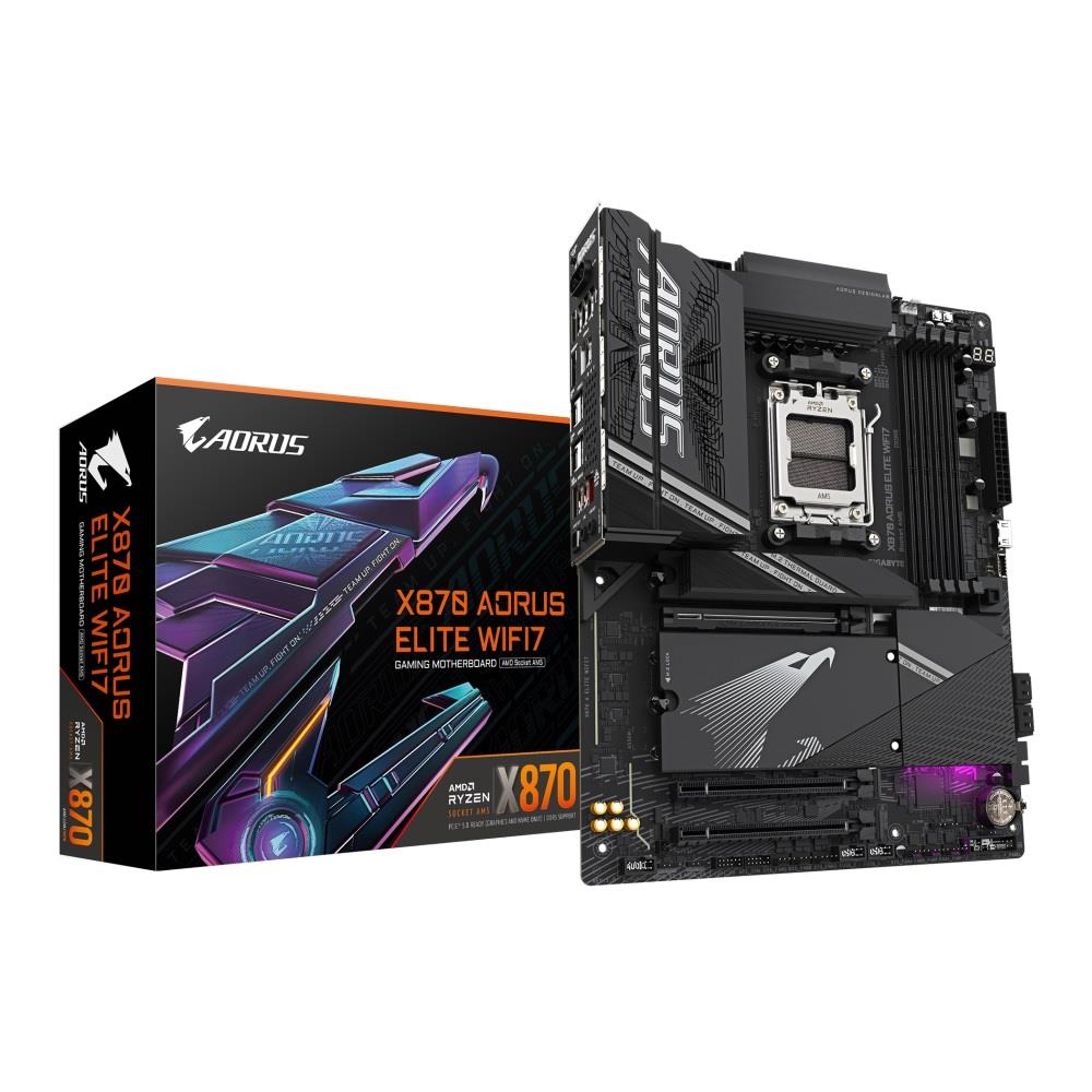 Płyta Gigabyte X870 AORUS ELITE WIFI7 /AMD X870/DDR5/SATA3/M.2/USB4/PCIe5.0/WiFi/BT/AM5/ATX - obrazek 5