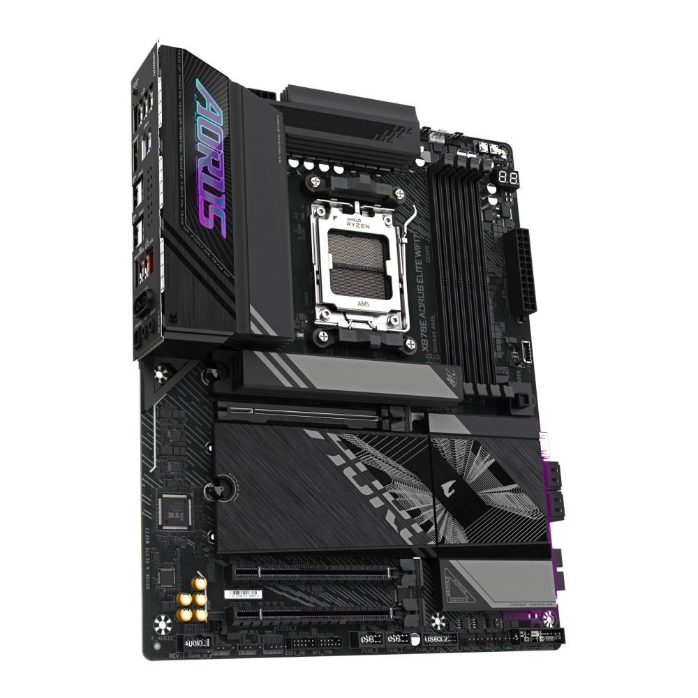 Płyta Gigabyte X870E AORUS ELITE WIFI7 /AMD X870/DDR5/SATA3/M.2/USB4/PCIe5.0/WiFi/BT/AM5/ATX - obrazek 2