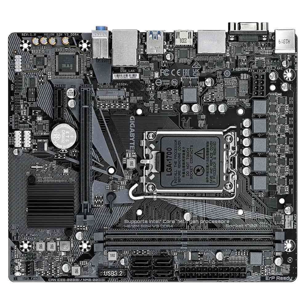 Płyta Gigabyte H610M S2H V3 DDR4 (rev. 1.0) /H610/DDR4/SATA3/M.2/USB3.0/PCIe4.0/s.1700/mATX - obrazek 3