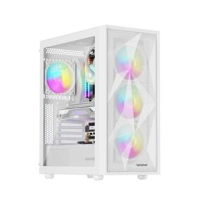 Obudowa Genesis Diaxid 605 ARGB Midi Towar (z oknem, USB-C) Biała