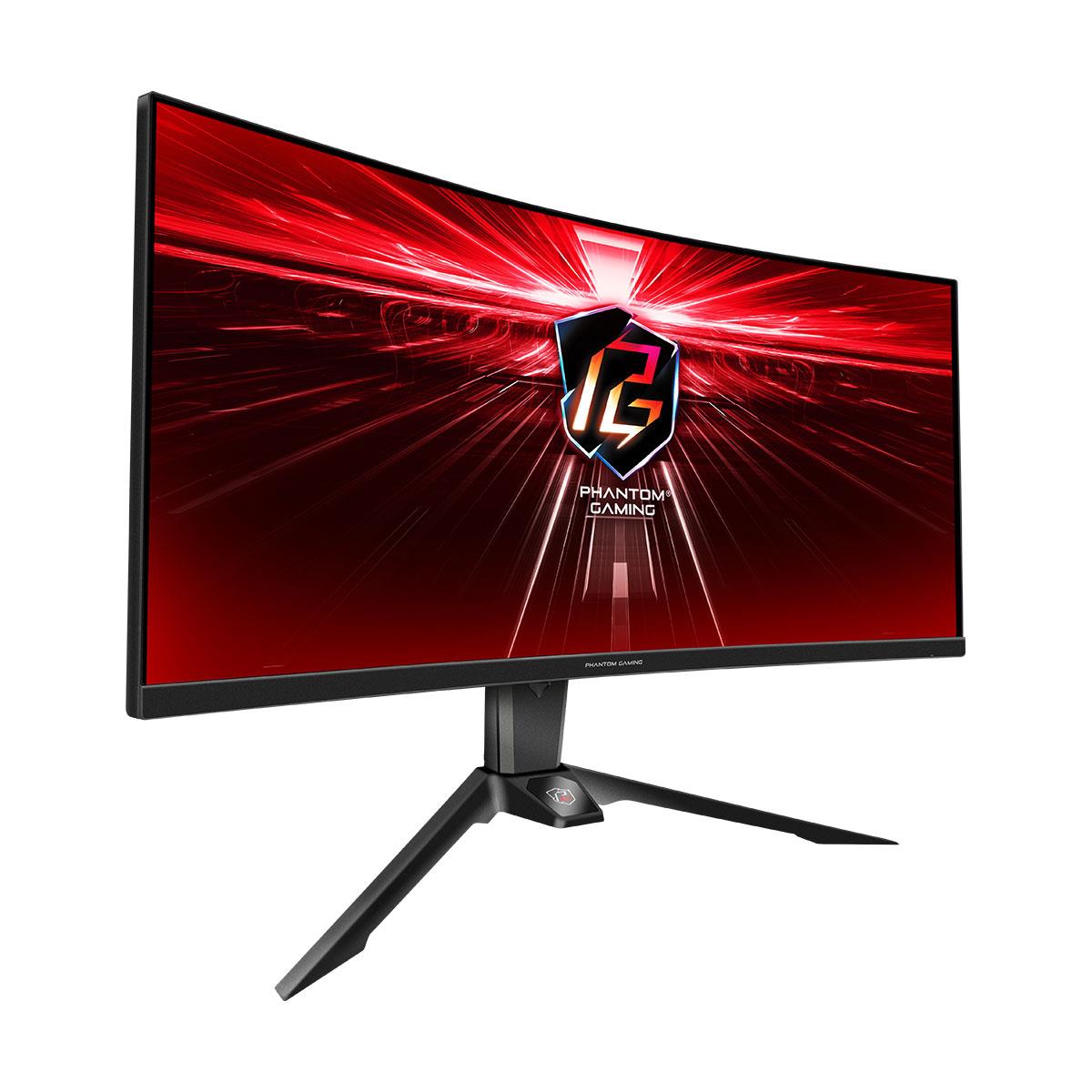 Monitor ASRock 34" Curved Phantom Gaming Monitor PG34WQ15R2B 2xHDMI DP WiFi głośniki 2x2W - obrazek 2