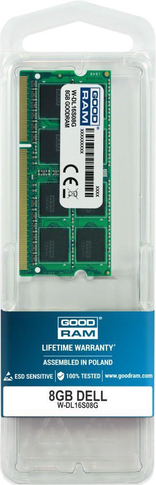 Pamięć SODIMM DDR3 GOODRAM 8GB 1600MHz ded. do DELL (W-DL16S08G) - obrazek 2
