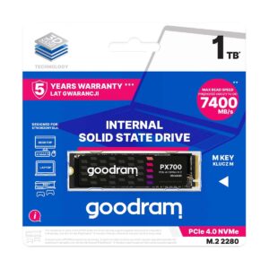 Dysk SSD GOODRAM PX700 1TB M.2 2280 PCIe NVMe (7400/6500 MB/s) RETAIL