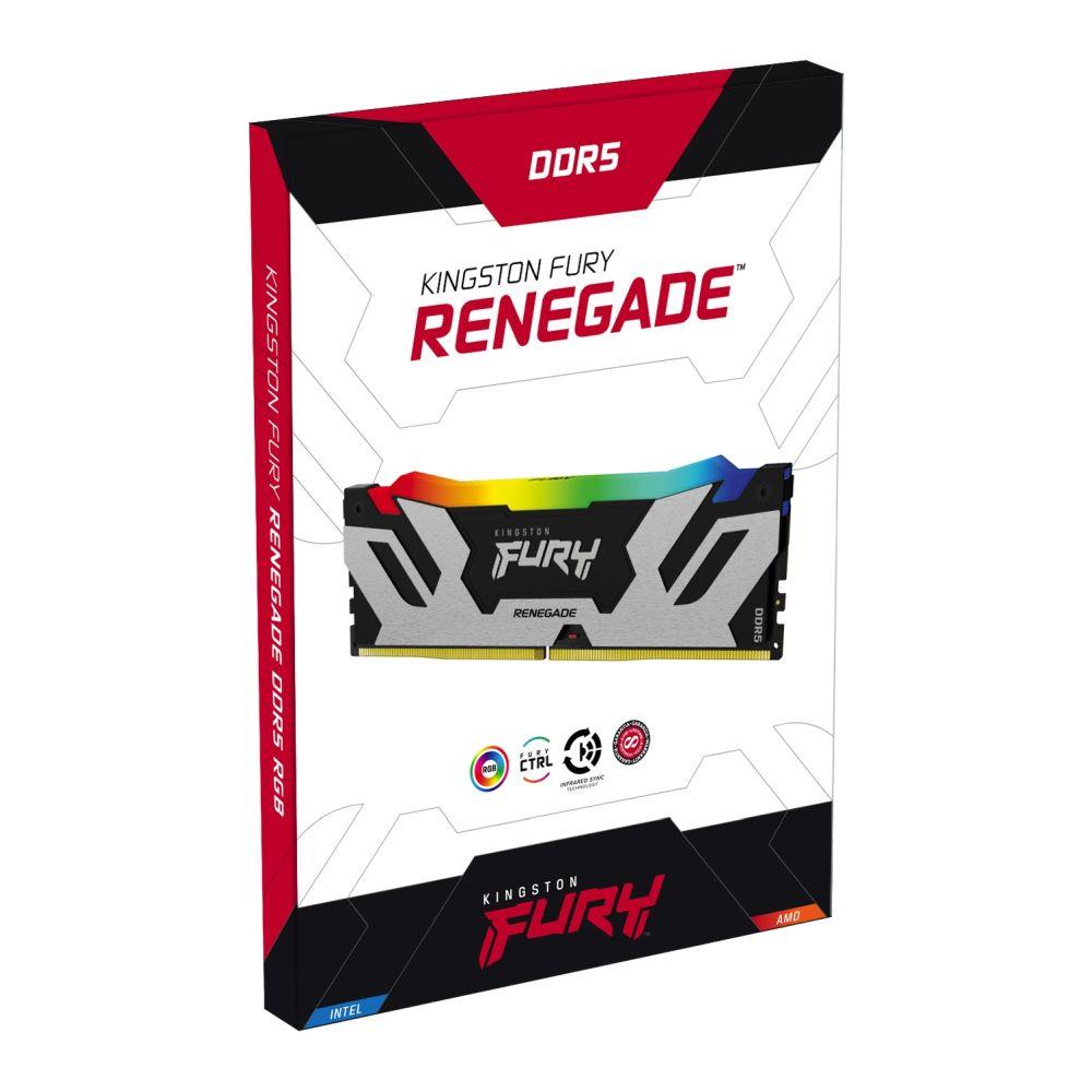 Pamięć niebinarna DDR5 Kingston FURY Renegade RGB 24GB (1x24GB) 6400MHz CL32 1,4V - obrazek 4