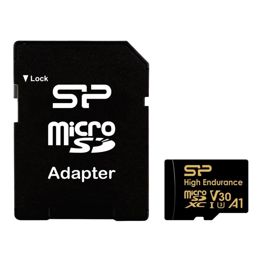 Karta pamięci Silicon Power microSDXC High Endurance Golden Series 64GB V30 UHS-1 U3 A1 4K UHD + adapter - obrazek 2