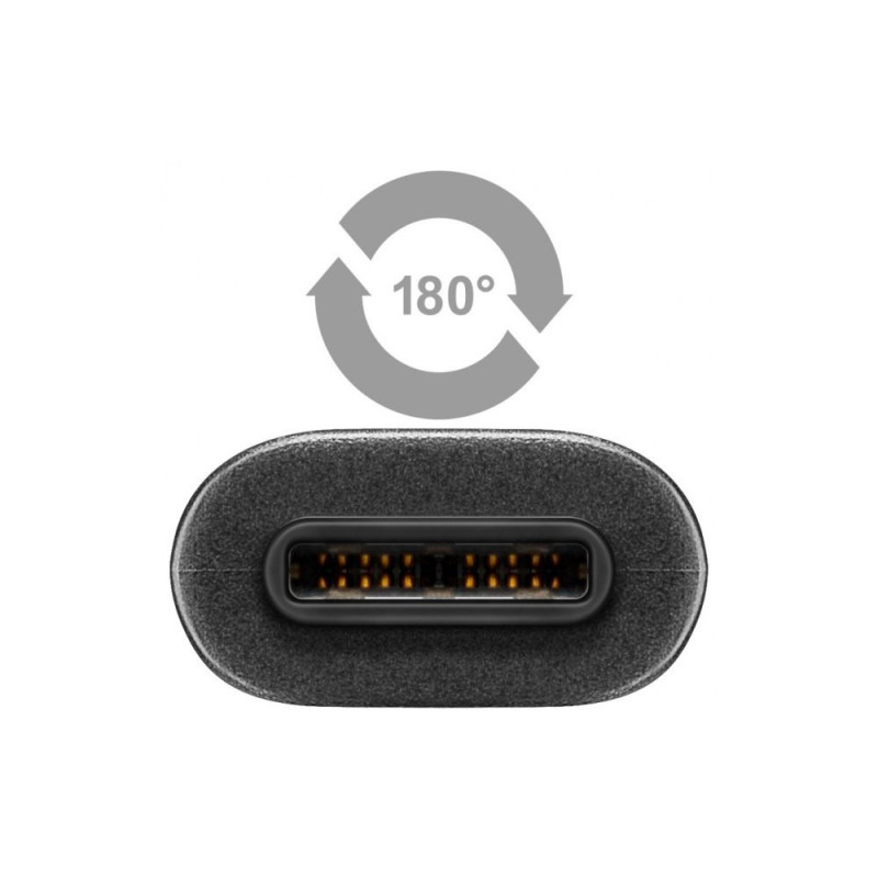 Kabel USB 2.0 USB-C na USB-MicroB M/F 0,15m - obrazek 3