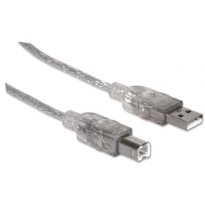 Kabel USB 2.0 USB-A na USB-B M/M 1.8m srebrny