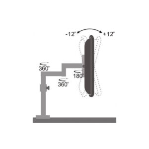 Uchwyt na monitor 13-27" LCD 6kg biurkowy obrotowy
