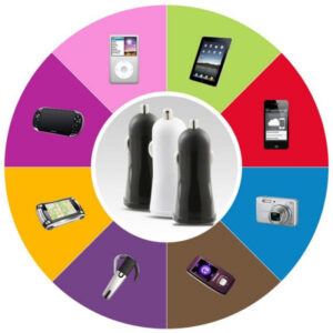 Ładowarka samochodowa USB 12W/2.4A 5V