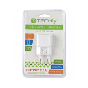 Ładowarka sieciowa USB 10W/2.1A 5V biała