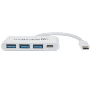 Hub USB 3.0 4-portowy 3x USB-A 1x USB-C z portem USB-C PD