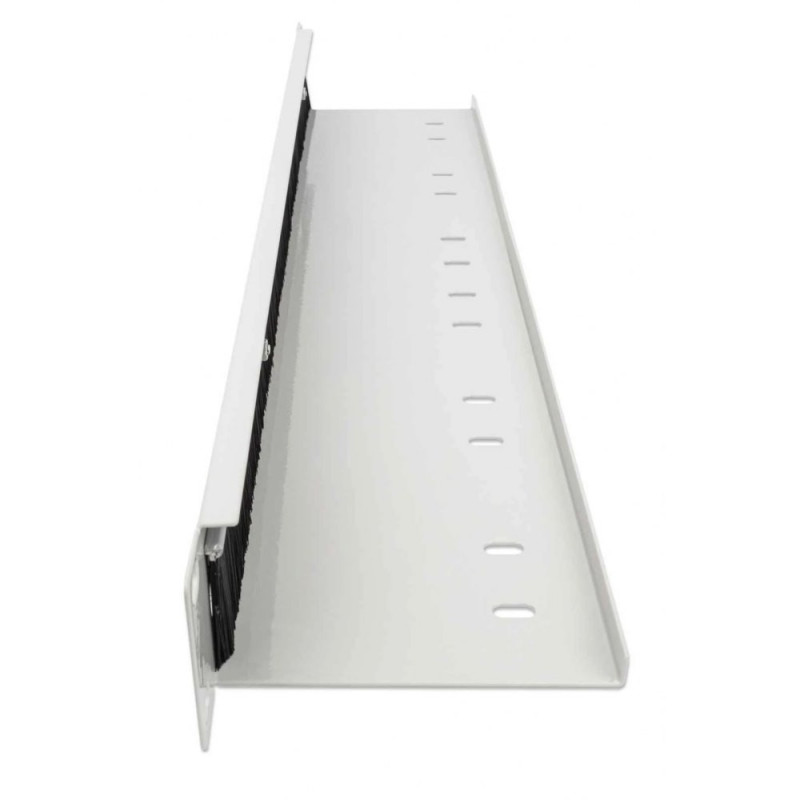 Panel szczotkowy z tacką na kable, 1U, 2 sztuki, szary - obrazek 4