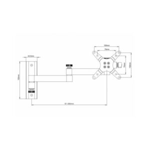 Uchwyt ścienny do TV 13-30" LED/LCD 15kg obrotowy uchylny