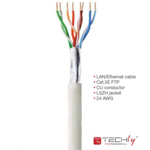 Kabel skrętka Cat5e F/UTP drut LSZH 305m 100% CU szary