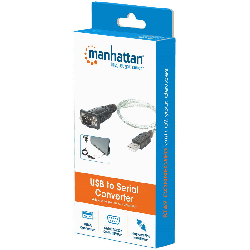 Konwerter USB na RS232/DB9 M/M na kablu 45cm PL2303 - obrazek 4