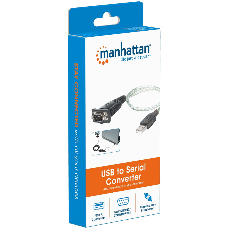 Konwerter USB na RS232/DB9 M/M na kablu 45cm PL2303 - obrazek 5