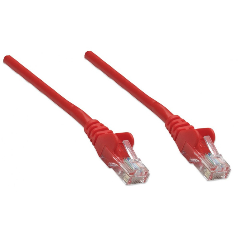 Patchcord Cat5e UTP 10m 100% CU czerwony