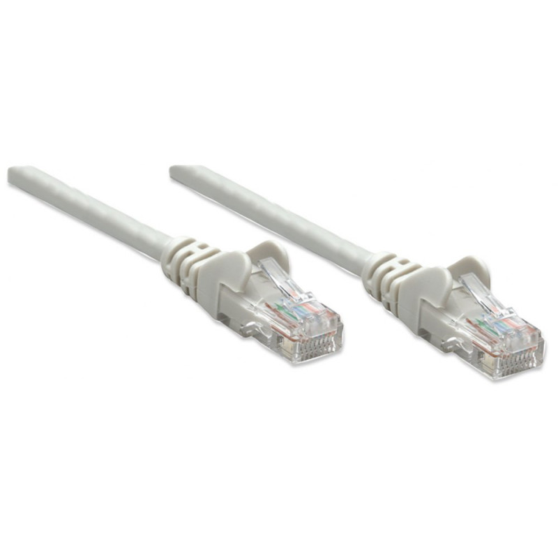 Patchcord Cat5e UTP 7,5m 100% CU szary