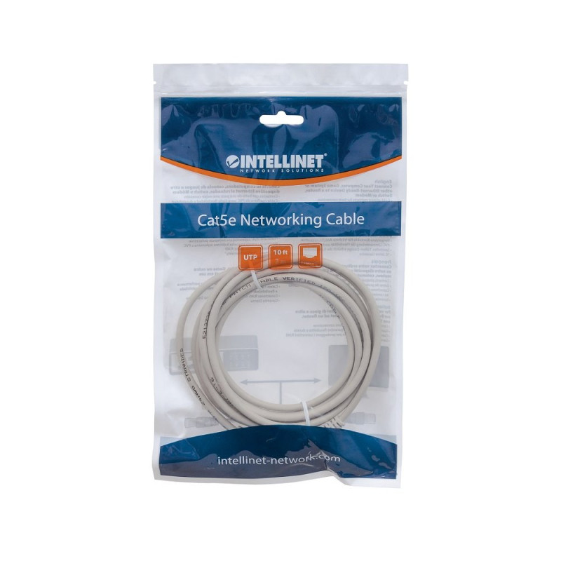 Patchcord Cat5e UTP 0,5m 100% CU szary - obrazek 2