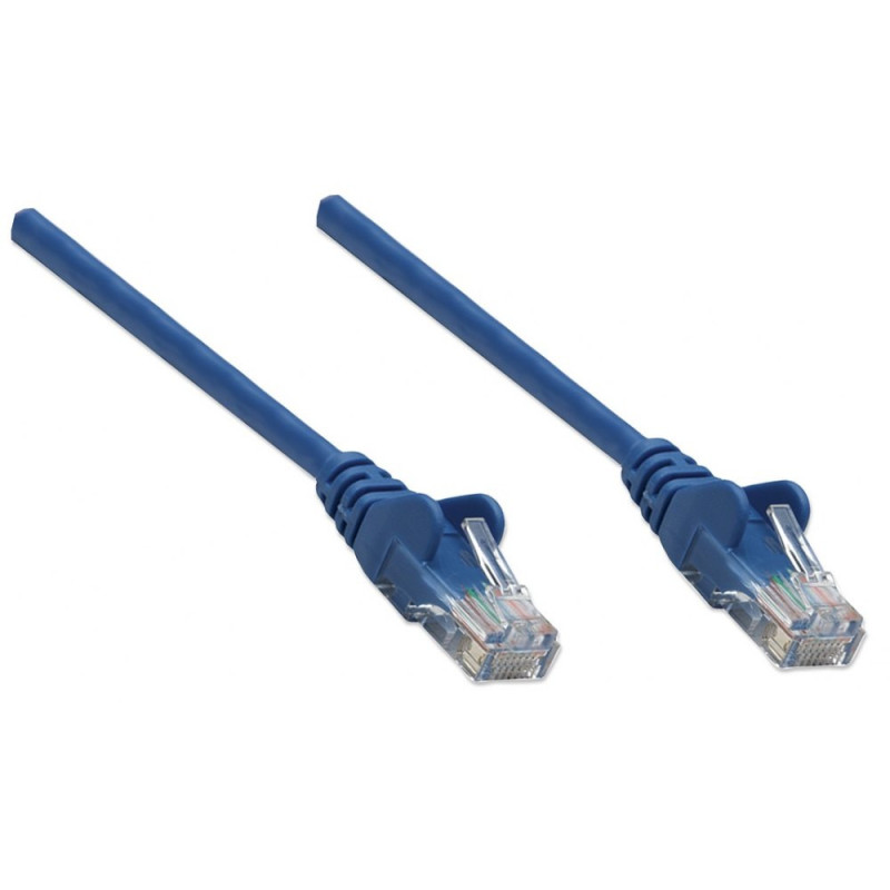 Patchcord Cat5e UTP 0,5m 100% CU niebieski