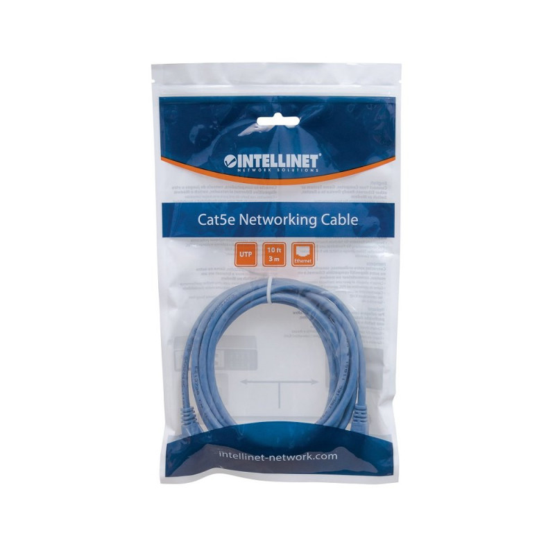Patchcord Cat5e UTP 0,5m 100% CU niebieski - obrazek 2
